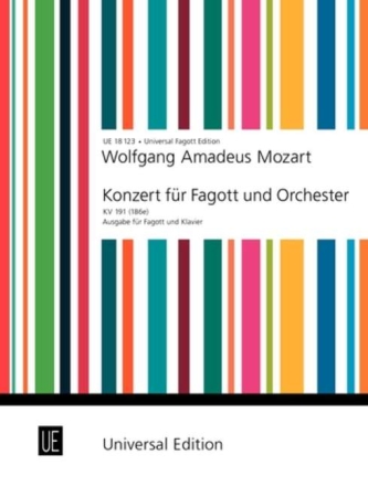 Konzert B-Dur KV191 f�r Fagott und Orchester f�r Fagott und Klavier