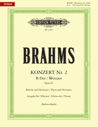 Konzert B-Dur Nr.2 op.83 f�r Klavier und Orchester f�r 2 Klaviere, Spielpartitur