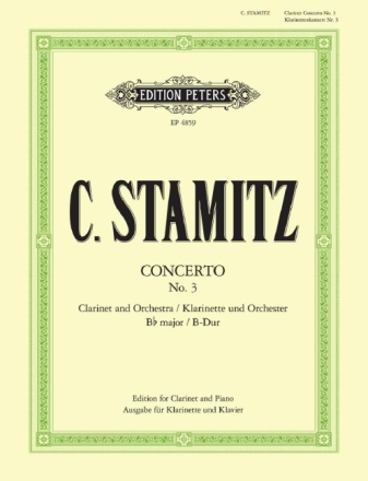 Konzert B-Dur Nr.3 f�r Klarinette und Orchester f�r Klarinette und Klavier
