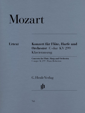 Konzert C-Dur KV299 f�r Fl�te, Harfe und Orchester f�r Fl�te, Harfe und Klavier