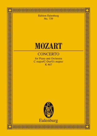 Konzert C-Dur KV467 f�r Klavier und Orchester Studienpartitur