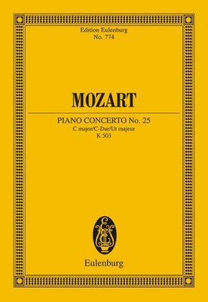 Konzert C-Dur KV503 f�r Klavier und Orchester Studienpartitur