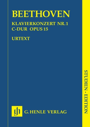 Konzert C-Dur Nr.1 op.15 f�r Klavier und Orchester Studienpartitur