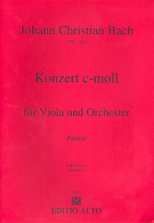 Konzert c-moll f�r Viola und Orchester Partitur