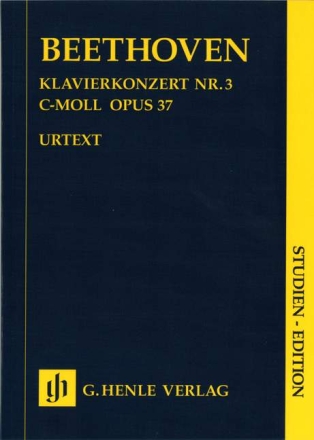 Konzert c-Moll Nr.3 op.37 f�r Klavier und Orchester Studienpartitur