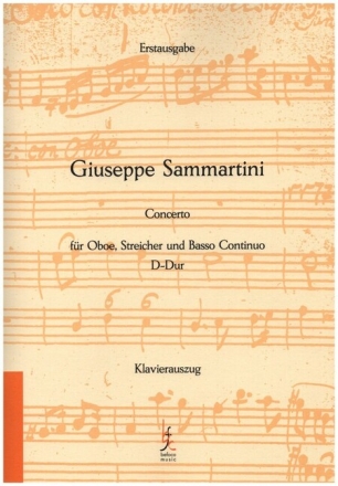 Konzert D-Dur f�r Oboe, Streicher und Bc Klavierauszug