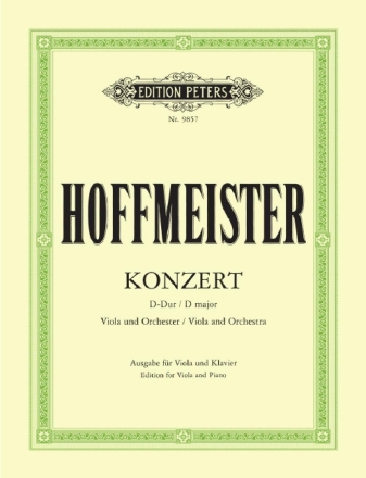 Konzert D-Dur f�r Viola und Orchester f�r Viola und Klavier