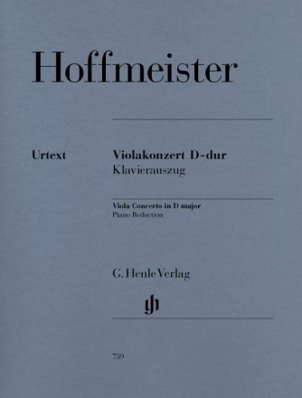 Konzert D-Dur f�r Viola und Orchester f�r Viola und Klavier