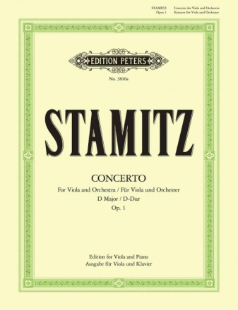 Konzert D-Dur op.1 f�r Viola und Orchester f�r Viola und Klavier