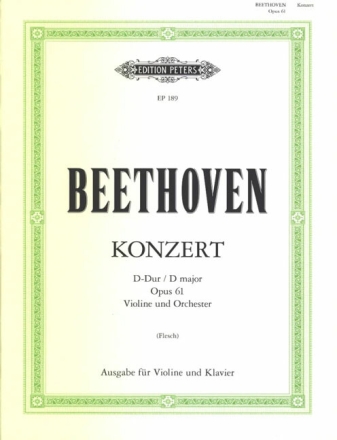 Konzert D-Dur op.61 f�r Violine und Orchester f�r Violine und Klavier (mit Kadenzen)