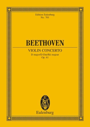 Konzert D-Dur op.61 f�r Violine und Orchester Studienpartitur
