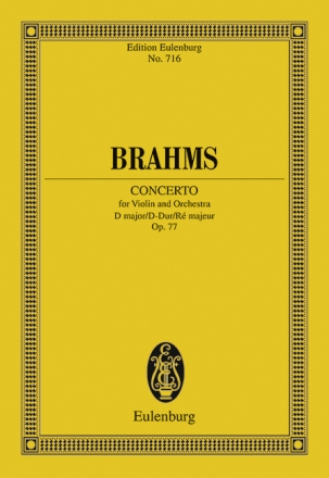 Konzert D-Dur op.77 f�r Violine und Orchester Studienpartitur
