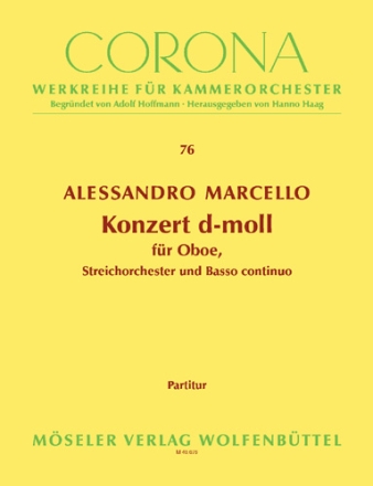 Konzert d-Moll f�r Oboe, Streicher und Bc Partitur