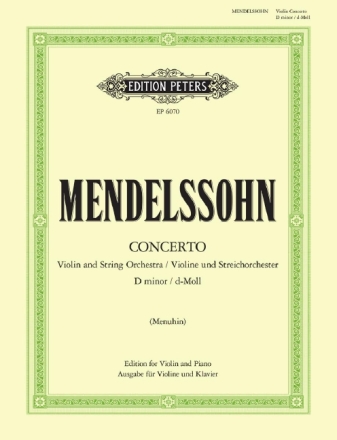 Konzert d-Moll f�r Violine und Streicher f�r Violine und Klavier