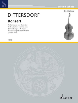 Konzert E-Dur Krebs 172 f�r Kontrabass und Orchester Klavierauszug mit Solostimme