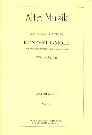 Konzert e-Moll f�r Fl�te, Streicher und Bc f�r Fl�te und Klavier