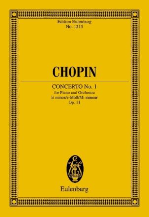 Konzert e-Moll Nr.1 op.11 f�r Klavier und Orchester Studienpartitur,  Neuausgabe 2011