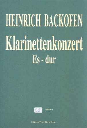 Konzert Es-Dur f�r Klarinette und Orchester Stimmensatz (Streicher 2-2-1-1-2-1)