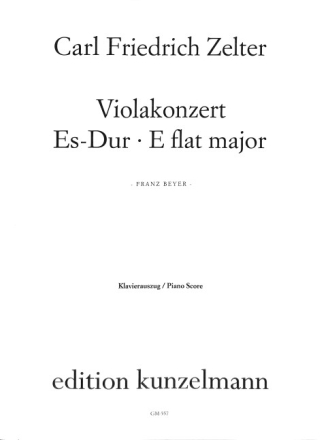 Konzert Es-Dur f�r Viola und Orchester f�r Viola und Klavier