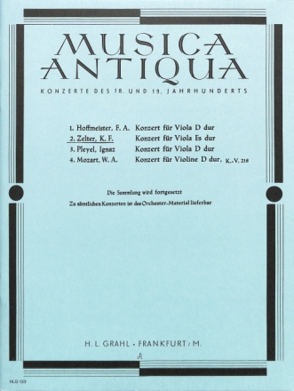 Konzert Es-Dur f�r Viola und Orchester Klavierauszug