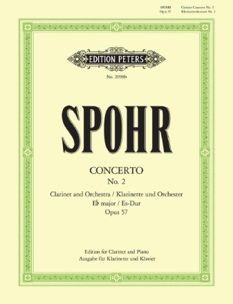 Konzert Es-Dur Nr.2 op.57 f�r Klarinette und Orchester f�r Klarinette und Klavier