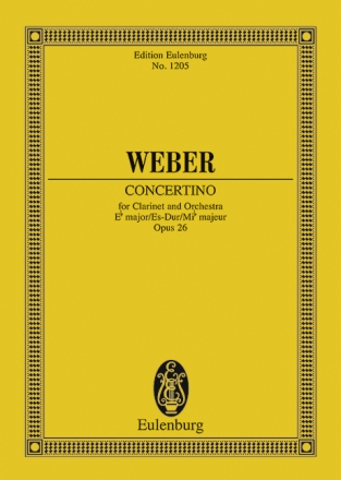 Konzert Es-Dur op.26 f�r Klarinette und Orchester Studienpartitur