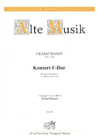 Konzert F-Dur f�r Fagott und Orchester f�r Fagott und Klavier