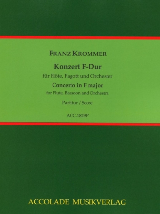 Konzert F-Dur f�r Fl�te, Fagott und Orchester Partitur
