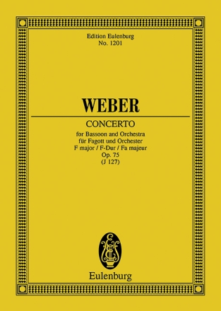 Konzert F-Dur op.75 f�r Fagott und Orchester Studienpartitur