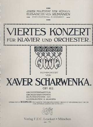 Konzert f-Moll Nr.4 op.82 f�r Klavier und Orchester f�r 2 Klaviere Spielpartitur (zur Auff�hrung 2 Exemplare n�tig)