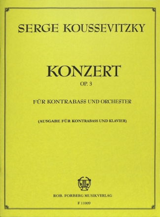 Konzert fis-Moll op.3 f�r Kontraba� und Orchester f�r Kontraba� und Klavier