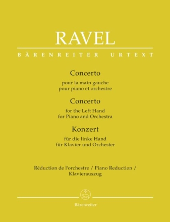 Konzert f�r die linke Hand f�r Klavier und Orchester f�r 2 Klaviere Partitur (= Klavierauszug) und Stimme