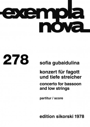 Konzert f�r Fagott und tiefe Streicher,  Partitur
