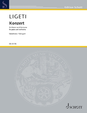Konzert f�r Klavier und Orchester Solostimme