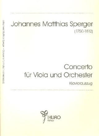 Konzert f�r Viola und Orchester f�r Viola und Klavier (originale und erleichterte Fassung)