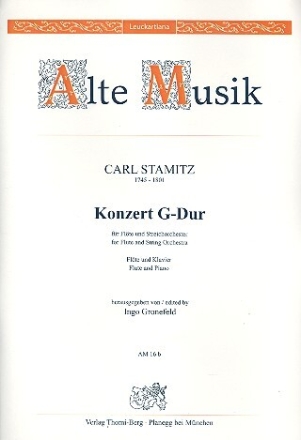 Konzert G-Dur f�r Fl�te und Streicher f�r Fl�te und Klavier