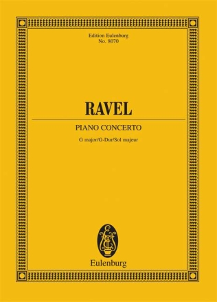 Konzert G-Dur f�r Klavier und Orchester Studienpartitur