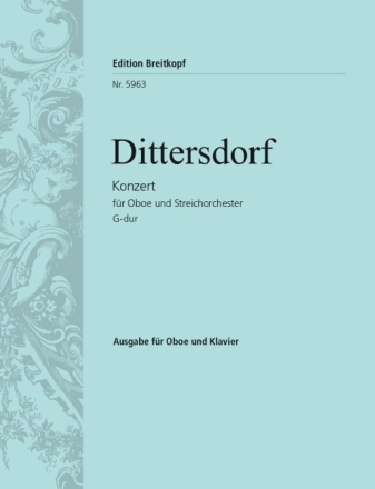 Konzert G-Dur f�r Oboe und Streicher f�r Oboe und Klavier