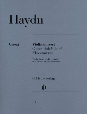 Konzert G-Dur Hob.VIIa:4  f�r Violine und Orchester f�r Violine und Klavier
