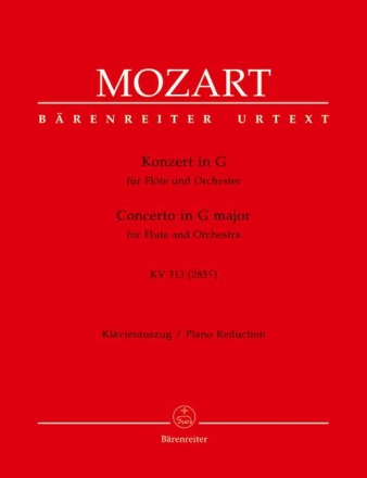 Konzert G-Dur KV313 f�r Fl�te und Orchester f�r Fl�te und Klavier