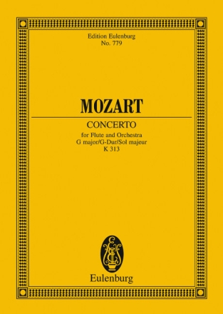 Konzert G-Dur KV313 f�r Fl�te und Orchester Studienpartitur