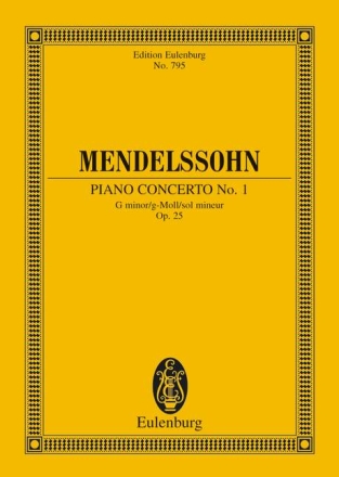 Konzert g-Moll Nr.1 op.25 f�r Klavier und Orchester Studienpartitur