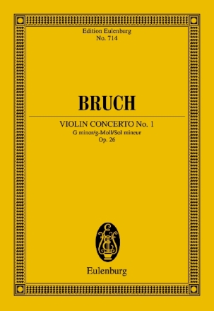 Konzert g-Moll Nr.1 op.26 f�r Violine und Orchester Studienpartitur