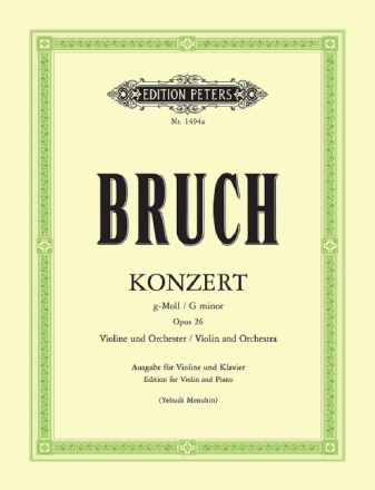 Konzert g-Moll op.26 f�r Violine und Orchester f�r Violine und Klavier