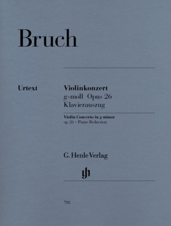 Konzert g-Moll op.26 f�r Violine und Orchester f�r Violine und Klavier