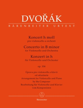 Konzert h-Moll op.104 f�r Violoncello und Orchester f�r Violoncello und Klavier