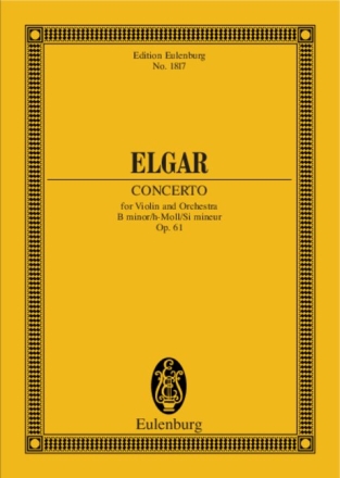 Konzert h-Moll op.61 f�r Violine und Orchester Studienpartitur