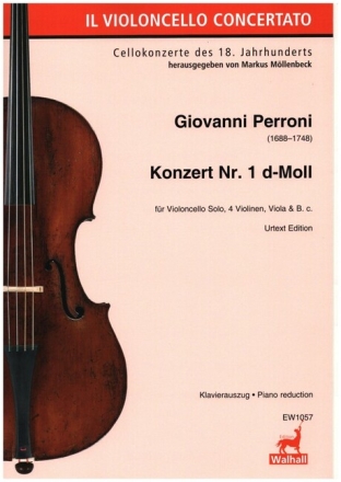 Konzert Nr.1 d-Moll f�r Violoncello, 4 Violinen, Viola und Bc Klavierauzug