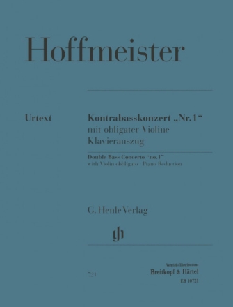 Konzert Nr.1 f�r Kontraba�, obl. Violine und Orchester f�r Kontraba� und Klavier