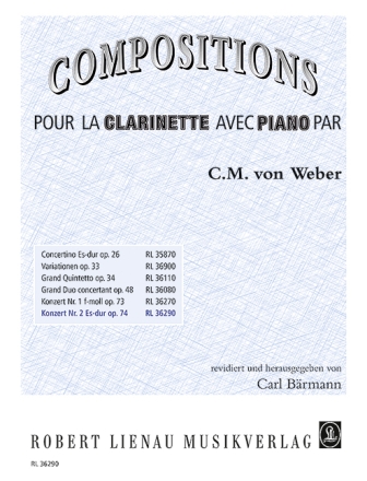 Konzert Nr.2 op.74 F�r Klarinette und Orchester f�r Klarinette und Klavier